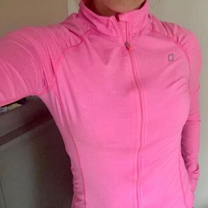 Lorna Jane hot pink zip through jacket stretchy XS